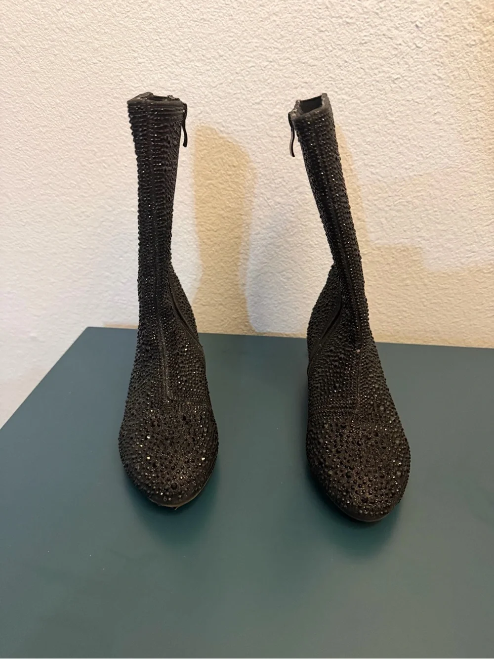 Link Black Crystal-Embellished Kids Dress boots
